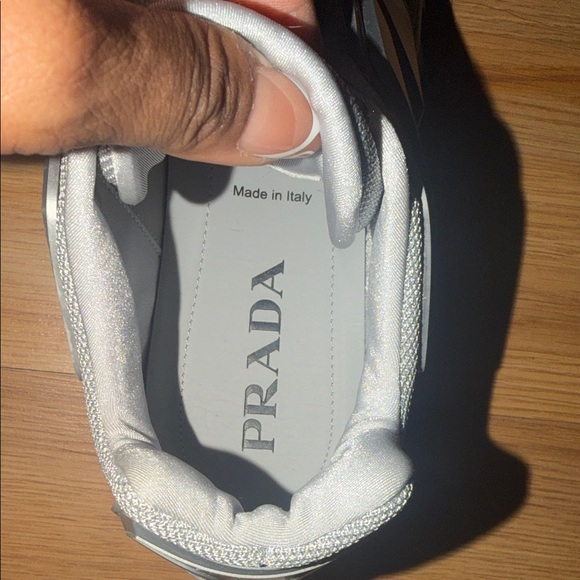 Prada Silver Gray Mens Chunky Sole Sneakers - Picture 7 of 7